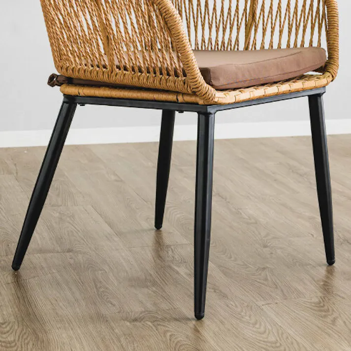 【2脚セット】屋内外で使えるリゾートチェア アウトドア用品 ポリエチレンコード仕様 耐候性 耐水性 屋内外でのご使用可能 屋内保管 インテリア/ダイニング/家具/椅子 ※テーブル等は商品に含まれません【マーレリゾートチェア 2脚入】 お客様組立て 【送料込み】