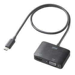 USB Type C-HDMI+VGA�ϊ��A�_�v�^ �p�\�R���E���Ӌ@��