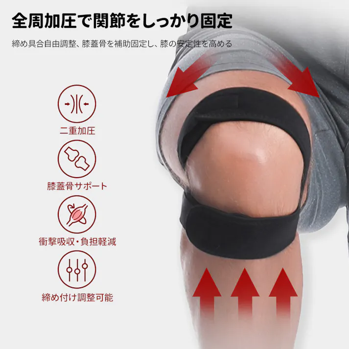 膝サポーター 薄手 スポーツ しっかり固定 V字ベルト 膝パット 膝固定 ランニング 登山 ゴルフ 日常生活 リラクシー ひざごこち