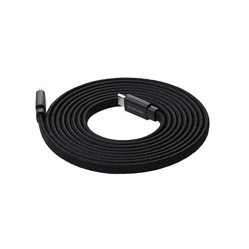 �܂Ƃ܂�}�O�l�b�g�P�[�u��(USB Type-C - USB Type-C/�t���b�g) 2m �u���b�N �p�\�R���E���Ӌ@��