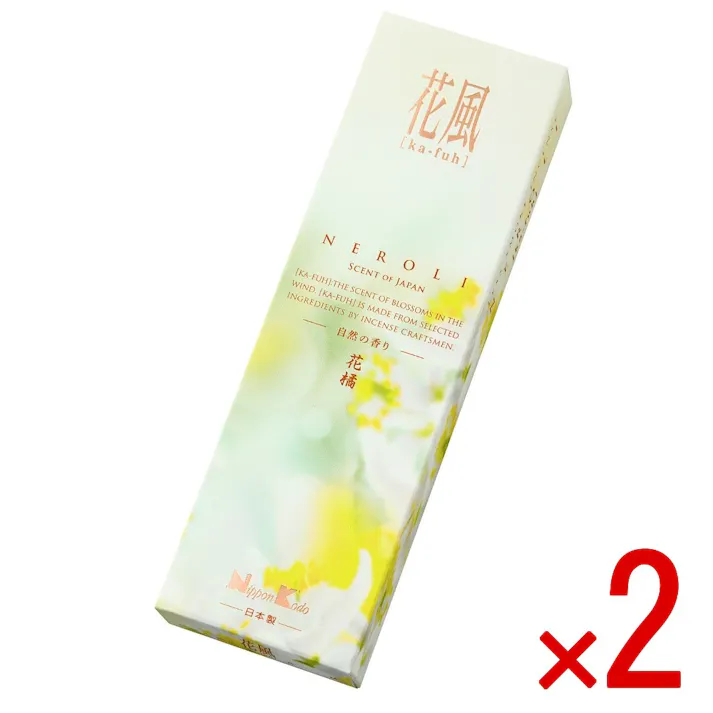 【2点まとめ買い】花風 花橘 小バラ詰 × 2点 花橘 爽やか シトラスフローラル 香り 線香 感動 花風 輝き 残り香 和歌 【送料込み】 #4902125276628