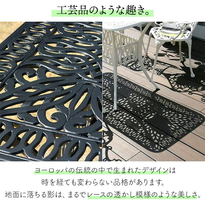 ガーデンテーブル アルミ製 おしゃれ レクタングル 長方形
