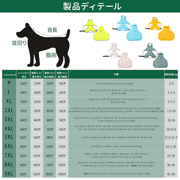 犬 レインコート 犬用傘 完全防水 着せやすい こーひ 速乾ショール 透明フード付きケープ 着脱簡単 防雪 透湿 軽量 マジックテープ サイズ調整可能 小型犬 中型犬用 大型犬 防塵 耐久性あり