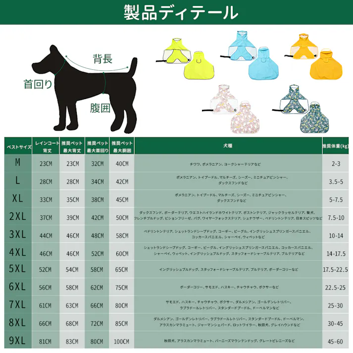 犬 レインコート 犬用傘 完全防水 着せやすい こーひ 速乾ショール 透明フード付きケープ 着脱簡単 防雪 透湿 軽量 マジックテープ サイズ調整可能 小型犬 中型犬用 大型犬 防塵 耐久性あり