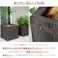 プランター 大小 2個セット おしゃれ 植木鉢 キューブ型 プラスチック FRP製 軽量 木調 屋外 室内 プランターカバー 鉢植え 鉢カバー ガーデニング 家庭菜園 木目調