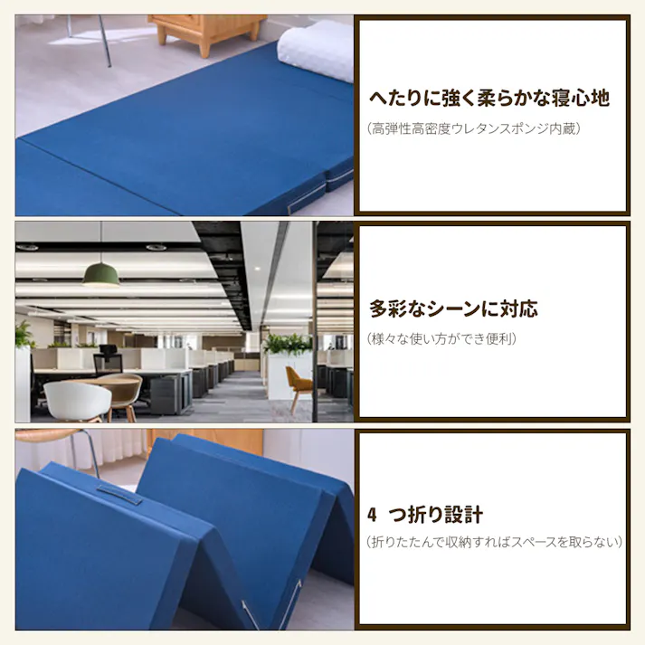 マットレス 高反発マットレス 厚さ5cm 8cm 四つ折り ベッドマット 密度 20D