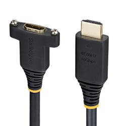 HDMI 2.0ケーブル/2m/オス - メス パネル取付 延長用/4K60Hz
