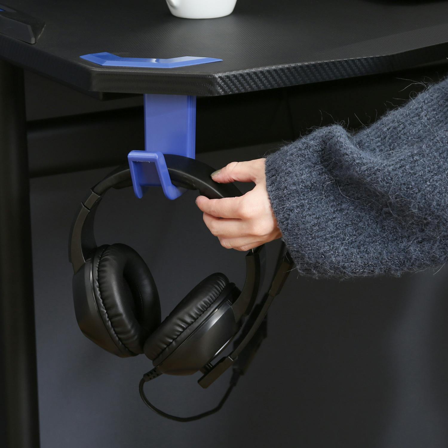 GAMING DESK XeNO -ゼノ- イージー01 ブルー ゲームや仕事に没頭