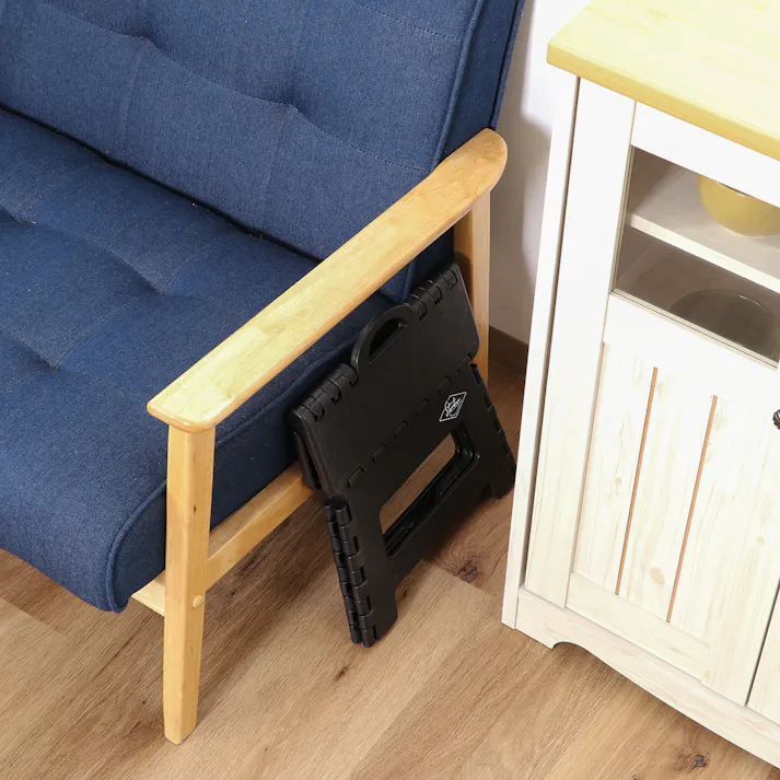 フォールディングステップスツール H22cm ブラック 1台あると便利な万能折りたたみステップスツール 【送料込み】#fjbo