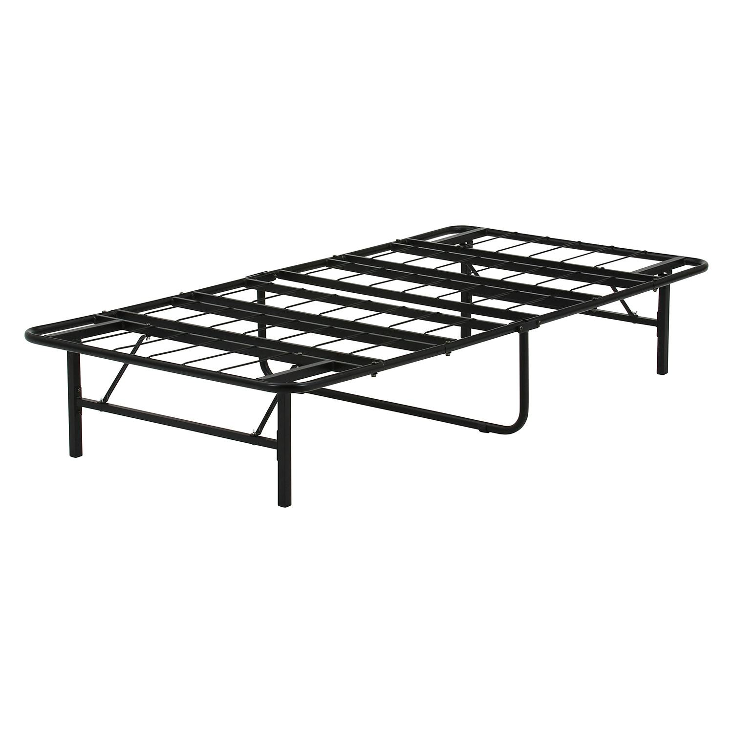 組立不要パイプベッド easy ブラック  工具不要でパパっと組み立てられる！折りたたみパイプベッド 【送料込み】＃fjbo