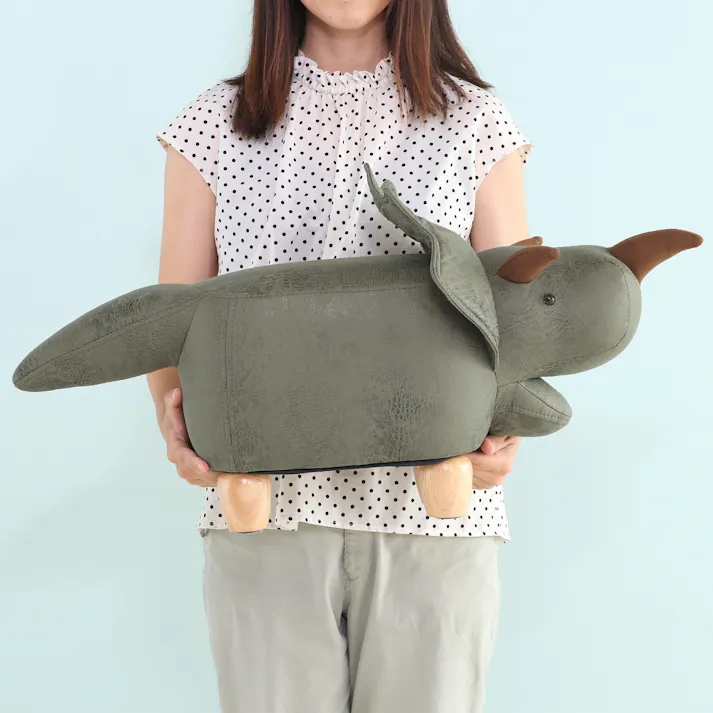 アニマルスツール キュートサイズ ダイナソー グリーン キュートなお顔のアニマルミニスツール 恐竜 耐荷重80kg 【送料込み】#fjbo