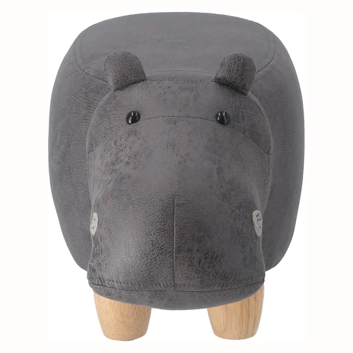 アニマルスツール キュートサイズ カバ ダークグレー キュートなお顔のアニマルミニスツール 動物 耐荷重80kg【送料込み】#fjbo