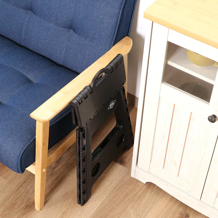 フォールディングステップスツール H39cm ブラック 1台あると便利な万能折りたたみステップスツール 【送料込み】#fjbo
