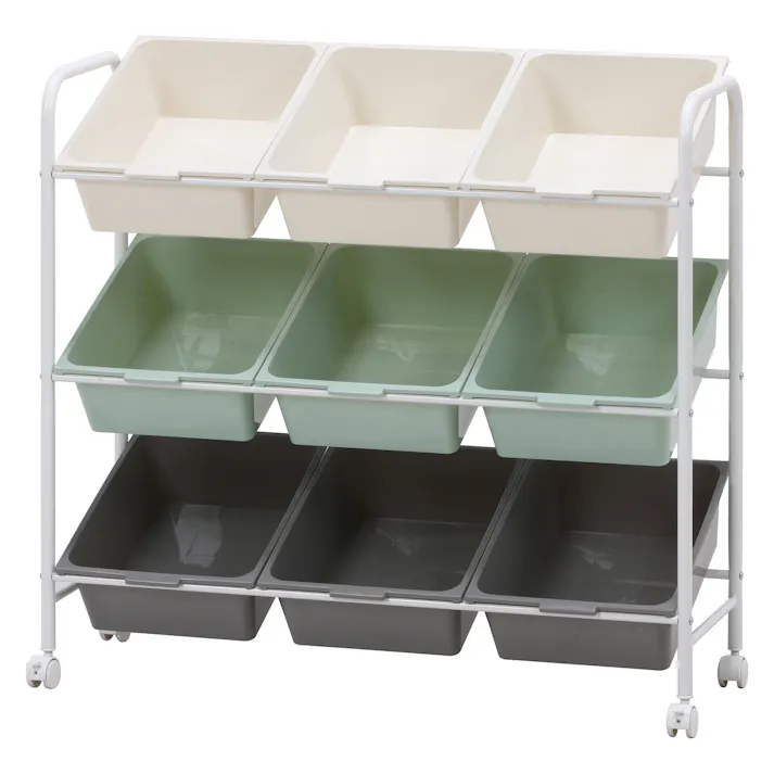 キッズラック color 9マス ひとりで片付けできるもん♪たっぷり収納キッズラック 【送料込み】#fjbo