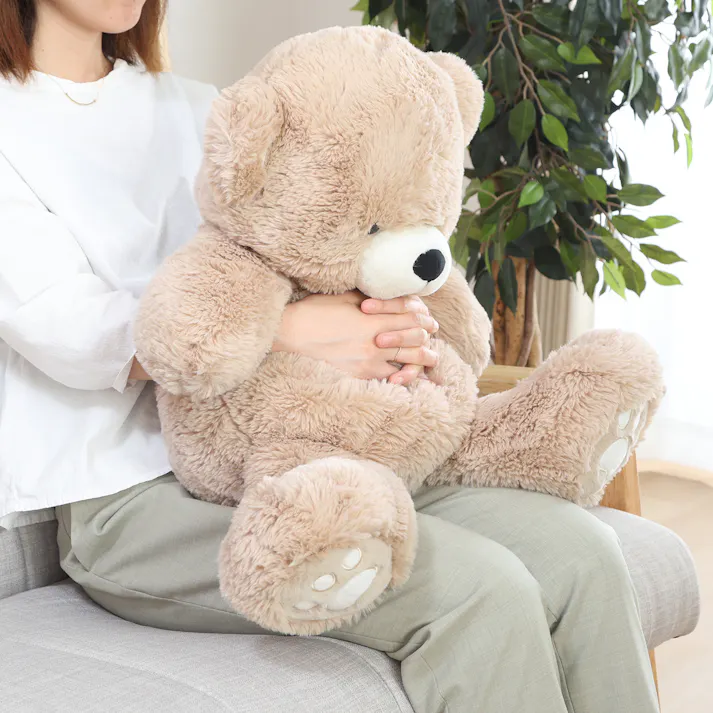 ぬいぐるみ くま 50cm ベージュ いつもそばに。愛に溢れた、くまのぬいぐるみ。 【送料込み】#fjbo