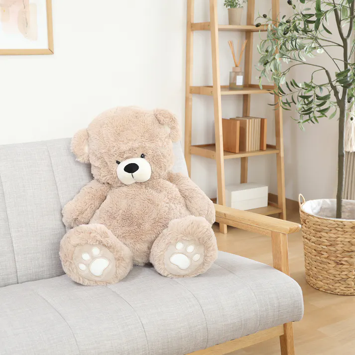 ぬいぐるみ くま 50cm ベージュ いつもそばに。愛に溢れた、くまのぬいぐるみ。 【送料込み】#fjbo
