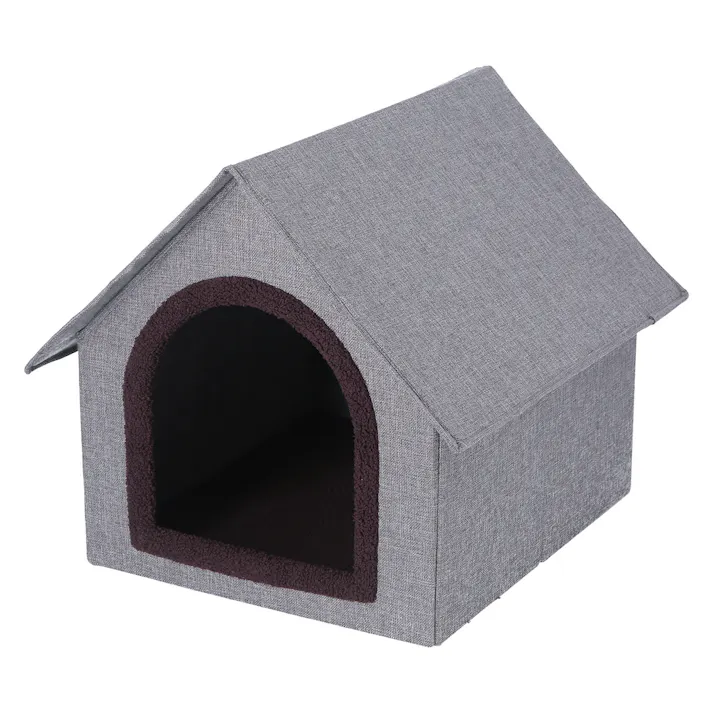 ペットハウス 三角屋根 三角屋根 Lサイズ GY(グレー) 大きなペットもゆったり使える三角屋根のペットハウス 【送料込み】#fjbo