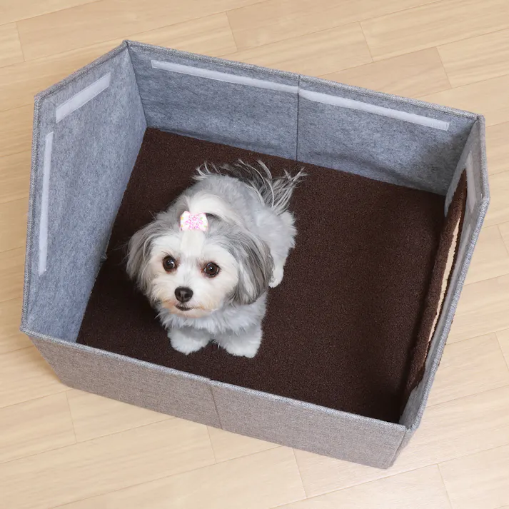 ペットハウス 三角屋根 三角屋根 Lサイズ GY(グレー) 大きなペットもゆったり使える三角屋根のペットハウス 【送料込み】#fjbo