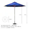 木製パラソル 270cm ネイビー 【送料込み】#fjbo