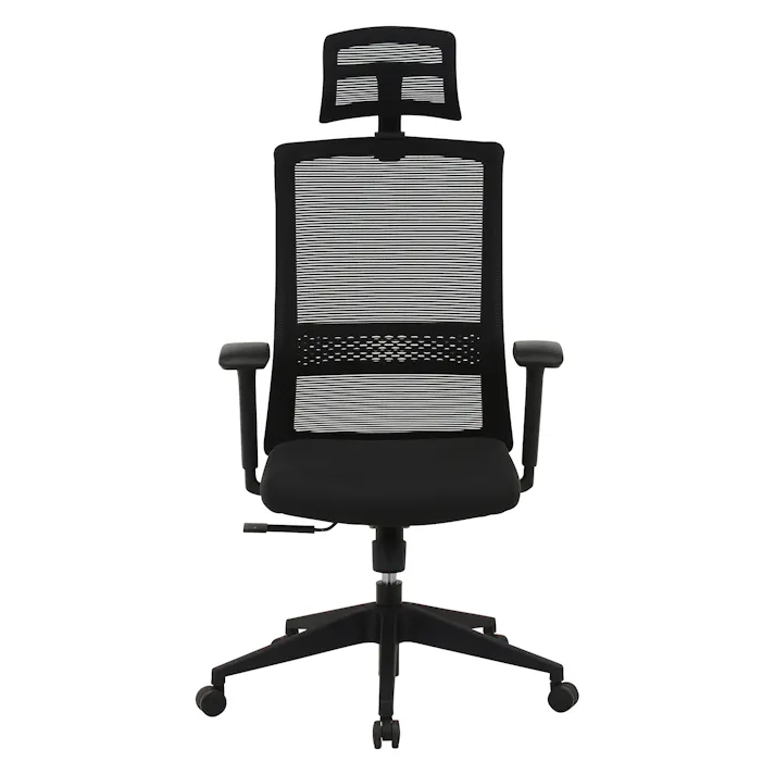 ヘッド付きハイバックチェア マスター4 BK(ブラック) 洗練されたデザイン性と機能性。ハイバックオフィスチェア 【送料込み】#fjbo