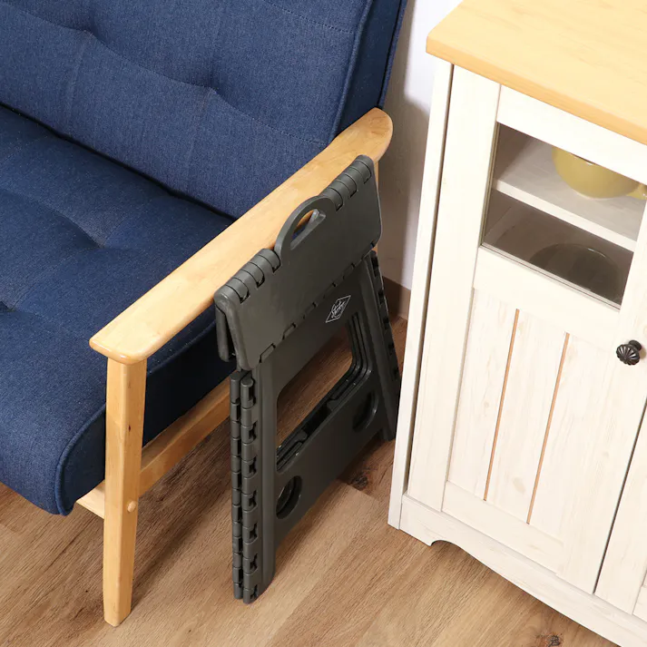 フォールディングステップスツール H39cm カーキ 1台あると便利な万能折りたたみステップスツール 【送料込み】#fjbo