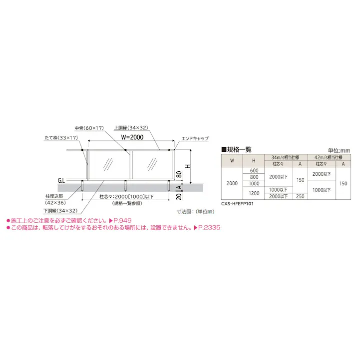 YKKAP シンプレオフェンス FP1型 ポリカパネル 本体 T60 H600 高さ60cm フェンス本体のみ カームブラック