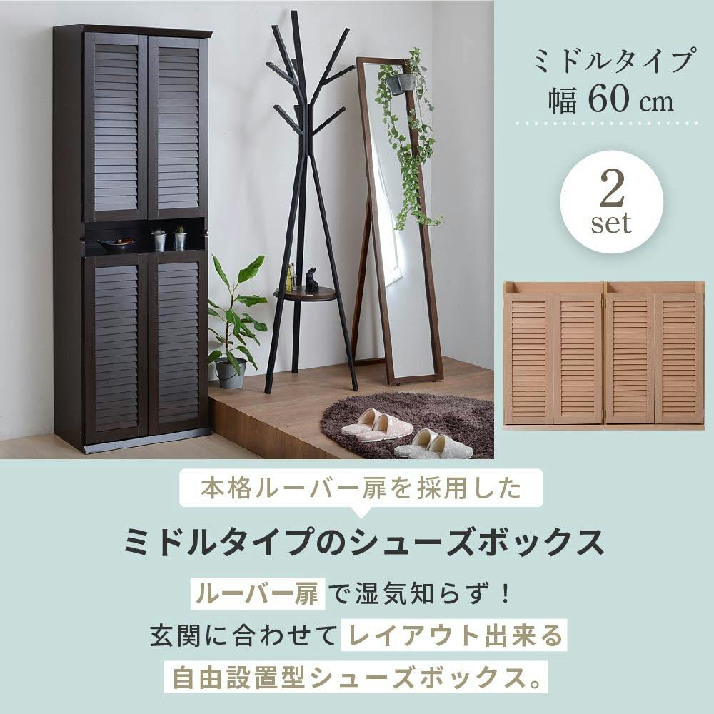 靴箱 シューズボックス 下駄箱 シューズラック 靴 収納 幅60 奥行33 2
