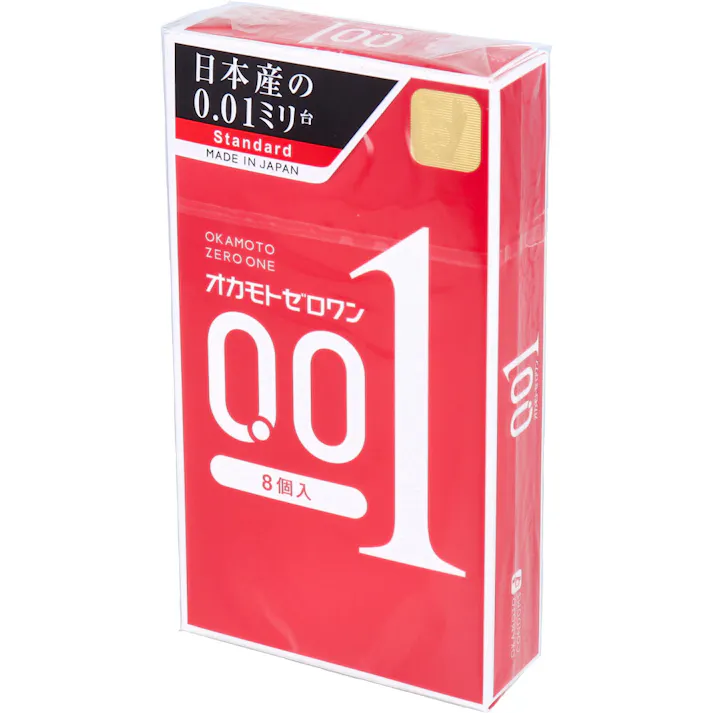 【2点まとめ買い】オカモトゼロワン 0.01ミリ コンドーム 8個入 × 2点 日本産の0.01ミリ台。 オカモト史上最薄。均一なうすさ0.01ミリ台(オカモト社測定)。 【送料込み】