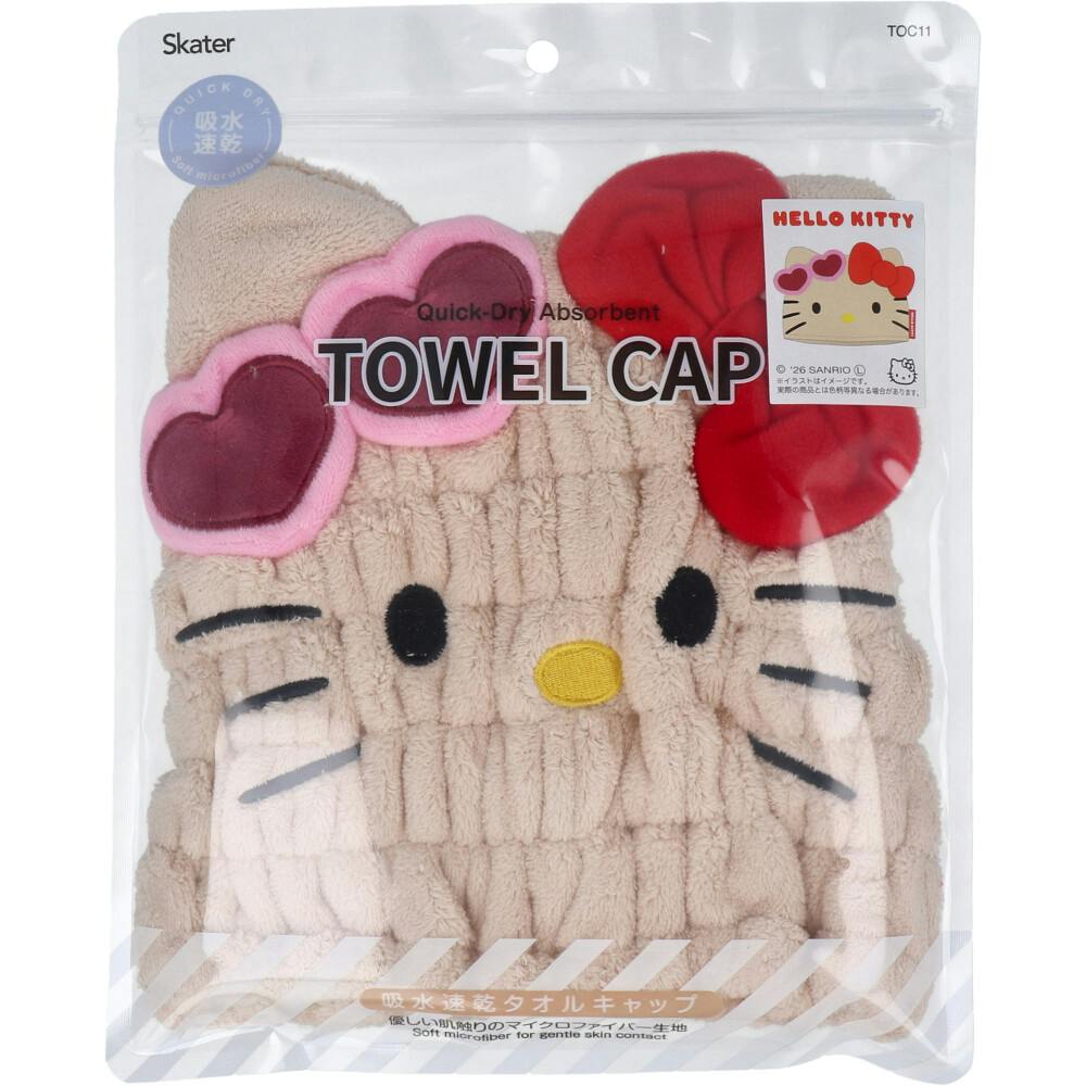 新品日焼けハローキティギャルグッズ まとめ売り ぬいぐるみ タオルキャップ 吸水速乾タオルキャップ ハローキティ 日焼け 1個入 × 1点 吸水速乾