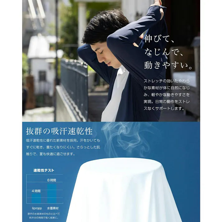 【期間限定セール!2980円→2480円】ラッシュガード 男女兼用【99.9%UVカット!】メンズ レディース 接触冷感 吸汗速乾 紫外線対策 日焼け防止 ライトアウター 水陸両用 吸汗速乾 サックスブルー S