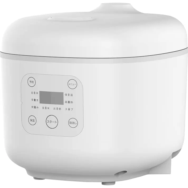 炊飯器 3合炊き マイコン式 炊飯ジャー コンパクト 多機能 早炊き 再加熱 マイコン炊飯ジャー マイコン式炊飯器 炊飯機 小型 一人暮らし スープ お粥 ROOMMATE ルームメイト RM-204H-WH