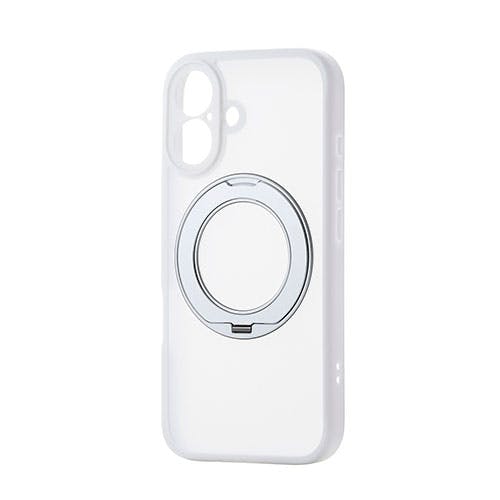 iPhone 16 ハイブリッドケース 極限 MAGKEEP スタンド ホワイト