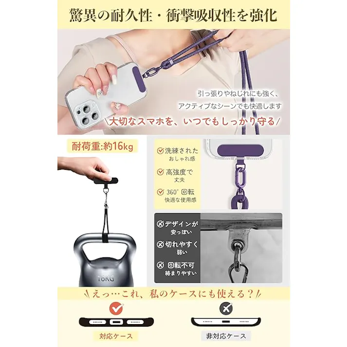 スマホ ショルダーストラップ 長さ調整可能 紛失 落下防止 9色展開 ネックストラップ スマホ ショルダー 携帯ストラップ 首掛け 肩掛け 斜めがけ 携帯用 長さ調整可能 軽量 丈夫 軽量 快適
