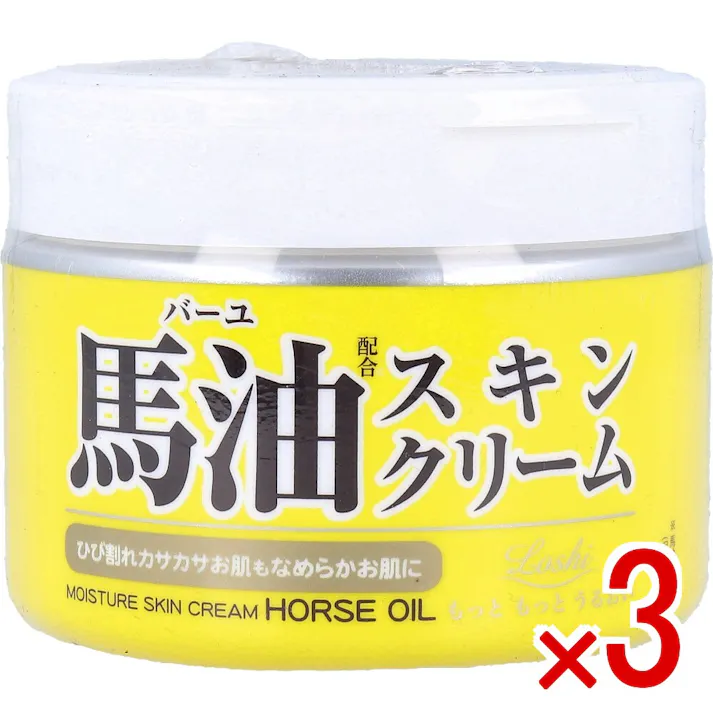 【3点まとめ買い】ロッシ モイストエイド 馬油スキンクリーム 220g × 3点 乾燥肌に馬油のうるおい。 お肌のカサつきを抑え、きめ細やかなうるおい肌にととのえます。 【送料込み】