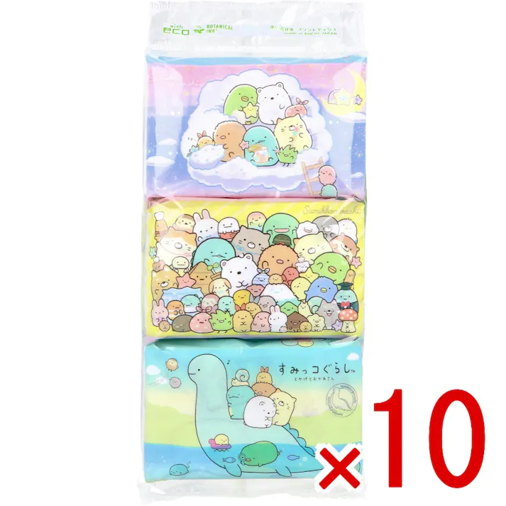 【10点まとめ買い】すみっコぐらし 水に流せるポケットティシュ 6パック入 × 10点 水に流せるポケットティシュ! 「いつもどこかのすみっこでひっそりと暮らしているすみっコたち。すみっこがおちつくんです。」そんな「すみっコ」達のキャラクタープリント入6パックティシュです。 【送料込み】