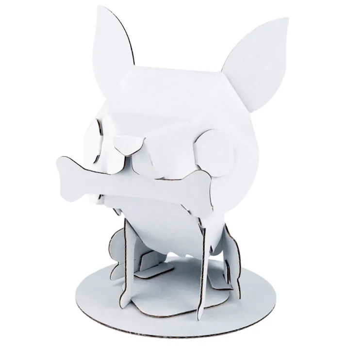【5点まとめ買い】hacomo kids 動物シリーズ チワワ ダンボール工作キット × 5点 のりもハサミも不要!ダンボール素材から出来た工作キット(hacomo)の動物シリーズ。 工具のいらない段ボール工作キット。 【送料込み】
