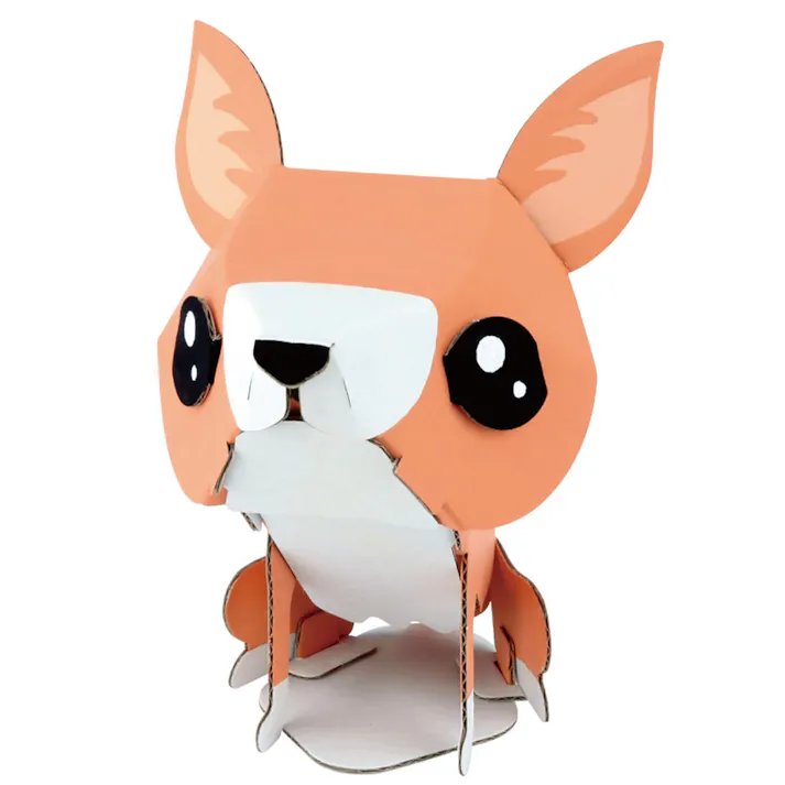 【5点まとめ買い】hacomo kids 動物シリーズ チワワ ダンボール工作キット × 5点 のりもハサミも不要!ダンボール素材から出来た工作キット(hacomo)の動物シリーズ。 工具のいらない段ボール工作キット。 【送料込み】