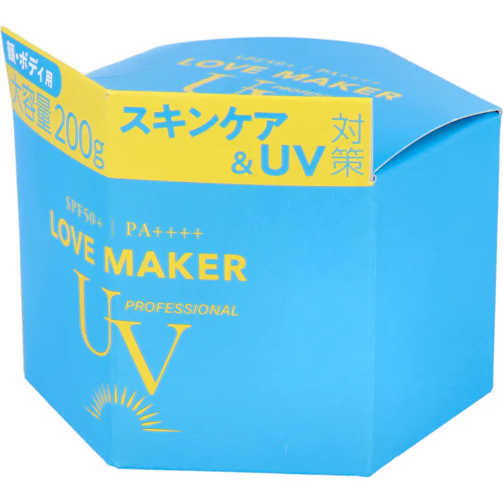 【10点まとめ買い】LOVE MAKER UV PROFESSIONAL UVジェルクリーム 顔・ボディ用 SPF50+ PA++++ 200g × 10点 スキンケア&UV対策。 大容量200g。 【送料込み】