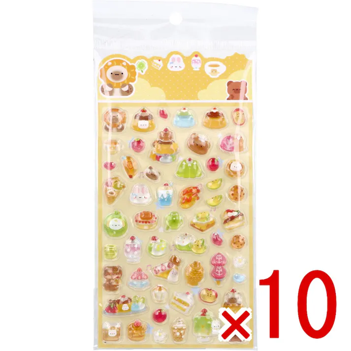 【10点まとめ買い】ぷくちゅるシール2 スイーツアニマル メープル 1枚入 × 10点 ぷくちゅるシール。 対象年齢:6歳以上。 【送料込み】