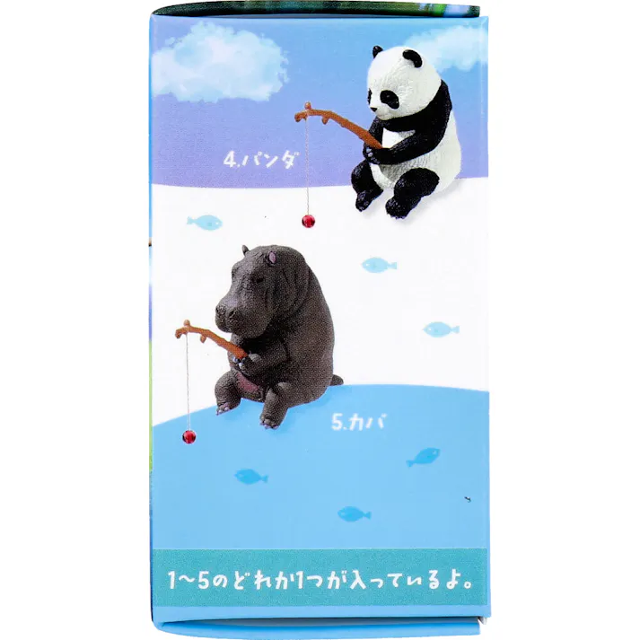【5点まとめ買い】フィギュア 釣り日和4 ~動物たちのひまつぶし~ 1個入 × 5点 1~5のどれか1つが入っているよ。 全5種。 【送料込み】