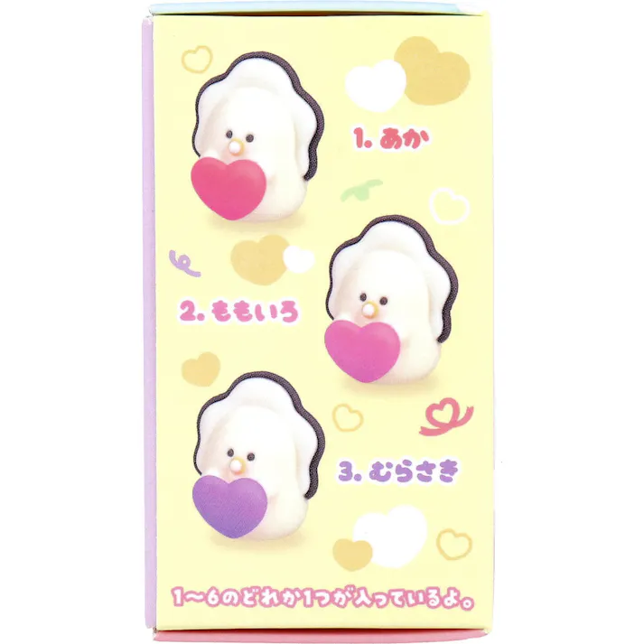 【5点まとめ買い】フィギュア つぶらな瞳のなまがき ちょこんとラバー おしはーと 1個入 × 5点 ちょこんとフチにのるよ。 全6種。 【送料込み】