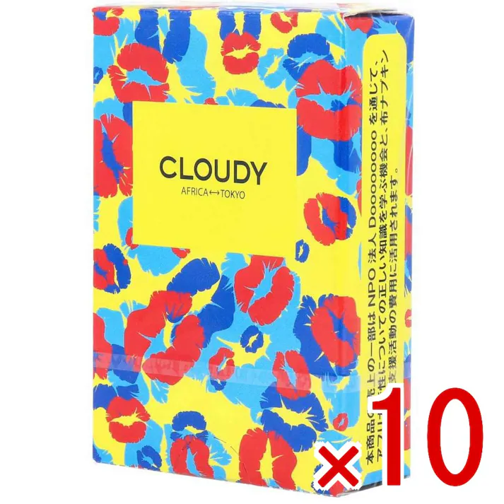 【10点まとめ買い】CLOUDY コンドーム 6個入 × 10点 ファッションブランド「CLOUDY」コラボコンドーム。 アフリカンテイストのアパレルブランドCLOUDYのコンドーム。 【送料込み】