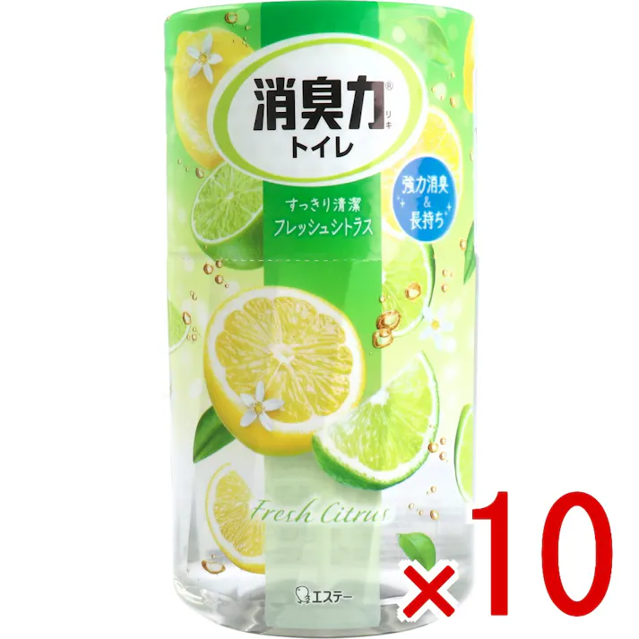 【10点まとめ買い】トイレの消臭力 フレッシュシトラス 400mL × 10点 強力消臭&長持ち。 フレッシュな柑橘類がすっきり香る、清潔で透明感のある香りです。 【送料込み】