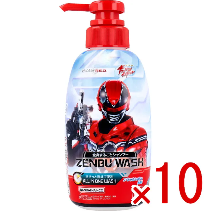 【10点まとめ買い】ZENBU WASH 超宇宙刑事ギャバン インフィニティ スペシャルシャボンのかおり 300mL × 10点 髪も体も顔も一気に洗える全身シャンプー!! 全身まるごとシャンプー。 【送料込み】