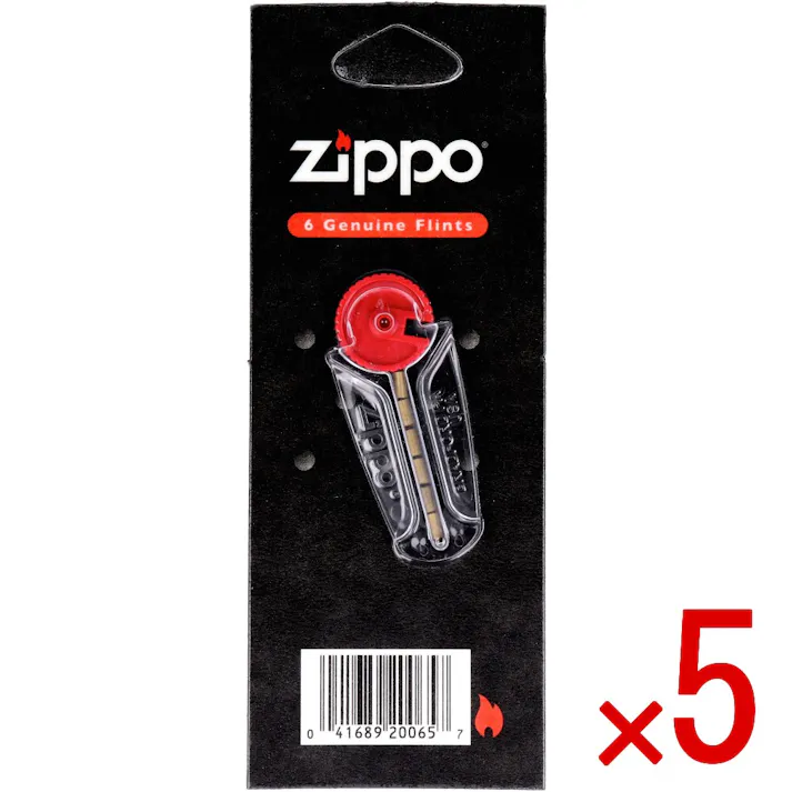 【5点まとめ買い】ZIPPO (ジッポー) ライター用フリント 発火石 6個入 × 5点 ジッポーライター専用の発火石です。 【送料込み】