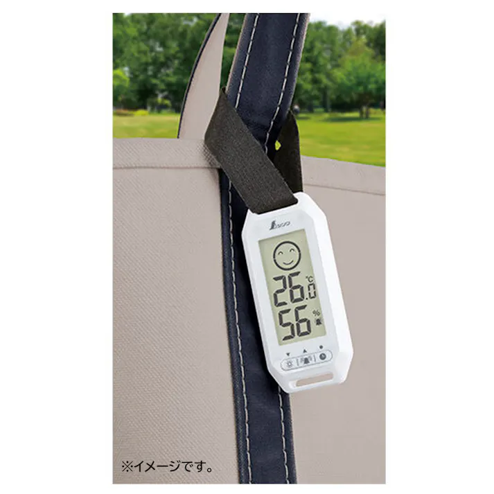 【3点まとめ買い】ポータブル簡易熱中症計 Basic 防塵・防水 73238 × 3点 熱中症やインフルエンザの注意レベルを音とアイコンでお知らせ 取り付けに便利なバンド付。 【送料込み】