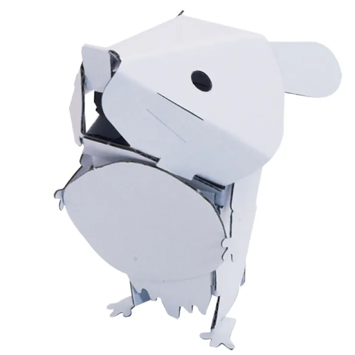 【5点まとめ買い】hacomo kids 動物シリーズ ハムスター ダンボール工作キット × 5点 のりもハサミも不要!ダンボール素材から出来た工作キット(hacomo)の動物シリーズ。 工具のいらない段ボール工作キット。 【送料込み】