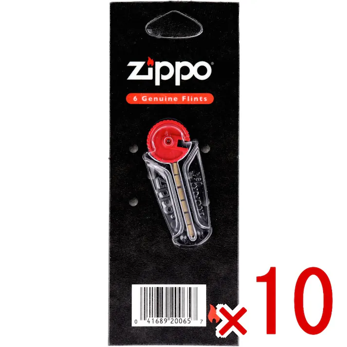 【10点まとめ買い】ZIPPO (ジッポー) ライター用フリント 発火石 6個入 × 10点 ジッポーライター専用の発火石です。 【送料込み】