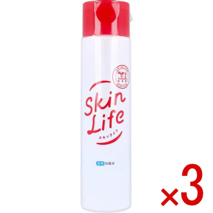 【3点まとめ買い】スキンライフ 薬用化粧水 180mL × 3点 すっぴん美肌に導くニキビ予防。 みずみずしい使い心地で素肌にうるおいを与え、毛穴の目立たないもっちり肌に。 【送料込み】