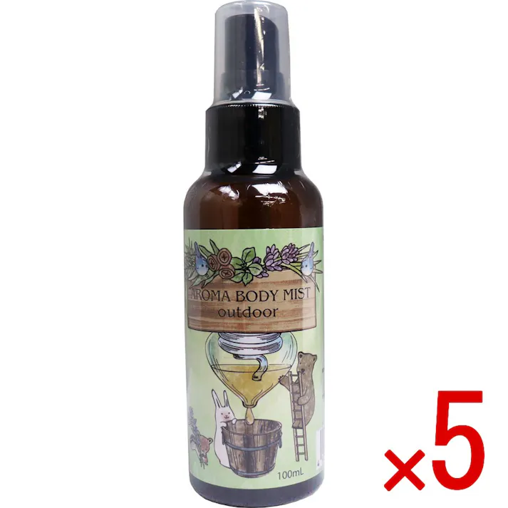 【5点まとめ買い】アロマボディミスト TY 虫が嫌がる天然ハーブの香り 100mL × 5点 ディート不使用なのでお子様から大人まで安心してお使いいただけます! 天然ハーブをブレンドし、心地よく香るボディミストです。 【送料込み】